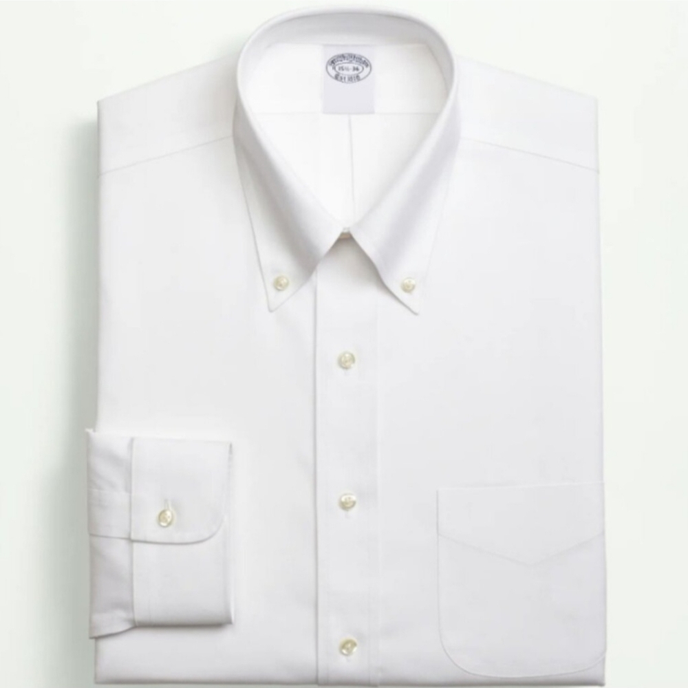 Brooks Brothers Milano Fit Dress Shirt (15/34) - White